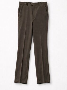 Enro Classic Olive Green Corduroy Flat Front Pants 34/38 NWT